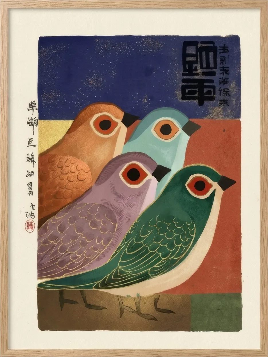 Three Birds, art print