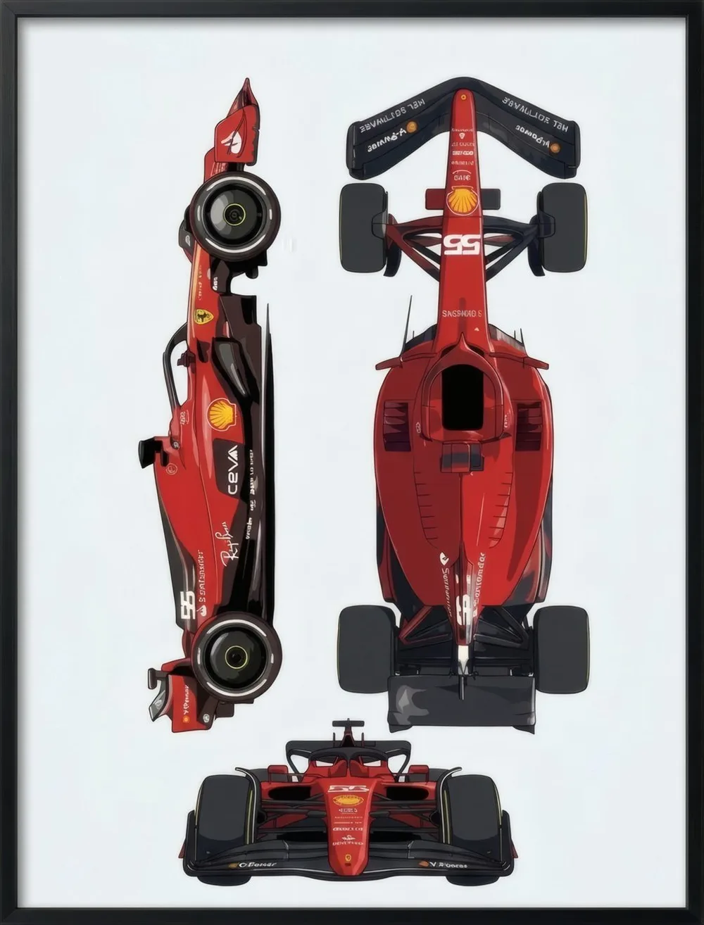 Grand Prix Cars, art print