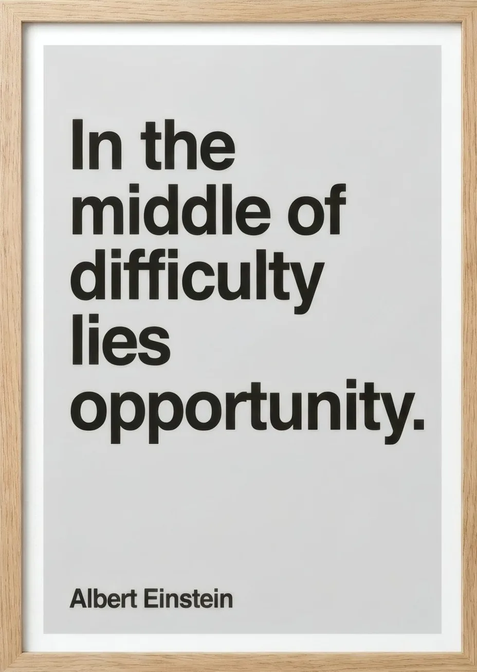In the Middle of Difficulty, art print