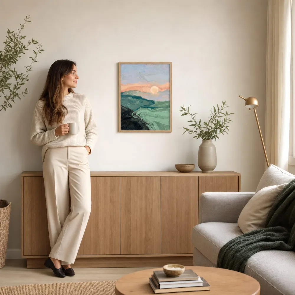 Soft Range: Styled room, from the listing. Frame not included