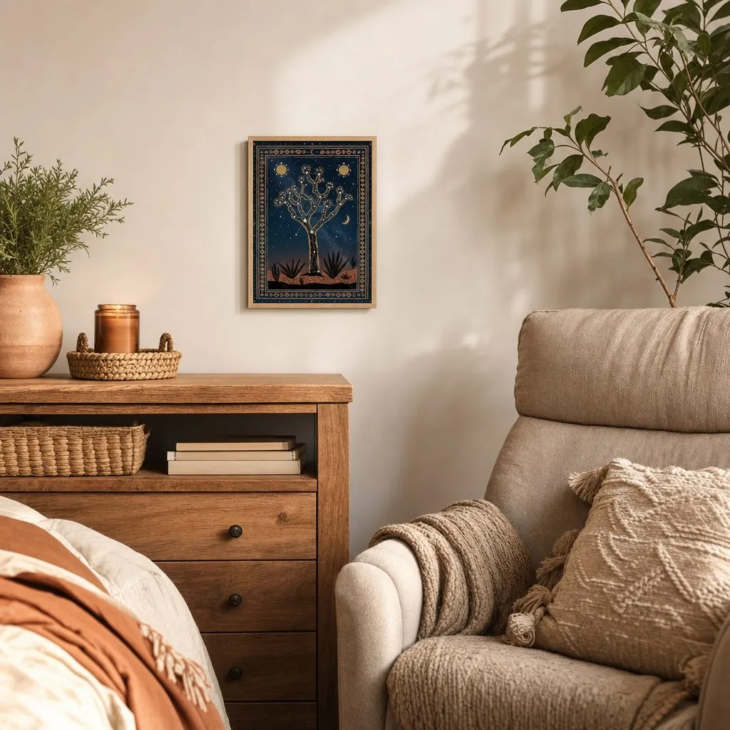 Desert Constellation: Styled room, from the listing. Frame not included