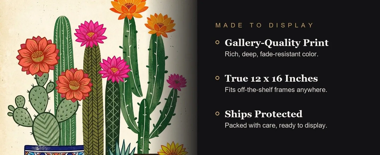 Made to display: gallery-quality print, true 12 x 16 inches, ships protected.