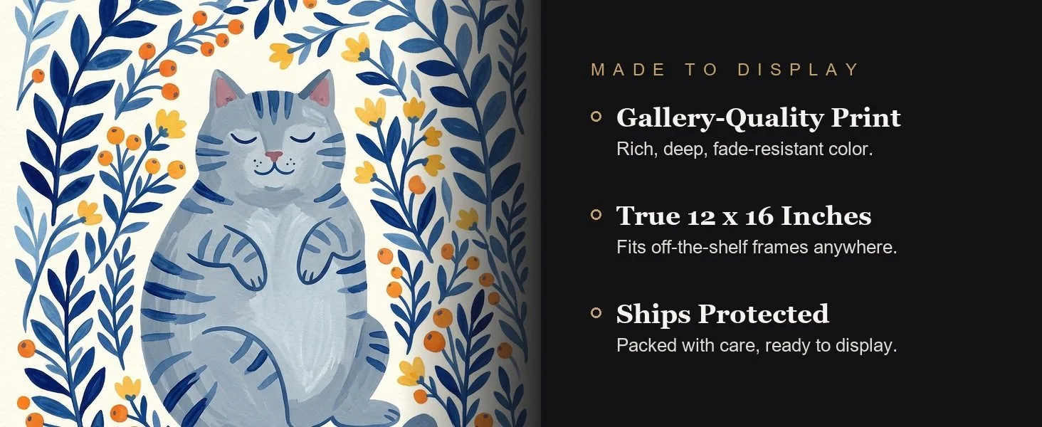 Made to display: gallery-quality print, true 12 x 16 inches, ships protected.