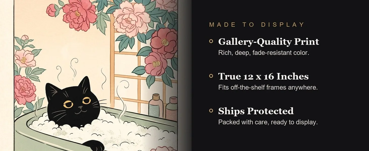 Made to display: gallery-quality print, true 12 x 16 inches, ships protected.