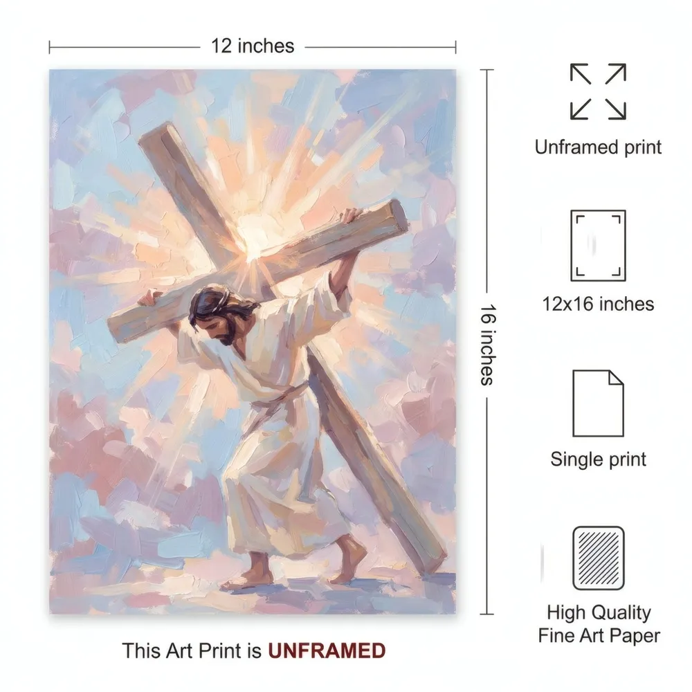 Carrying the Cross: Art detail, from the listing