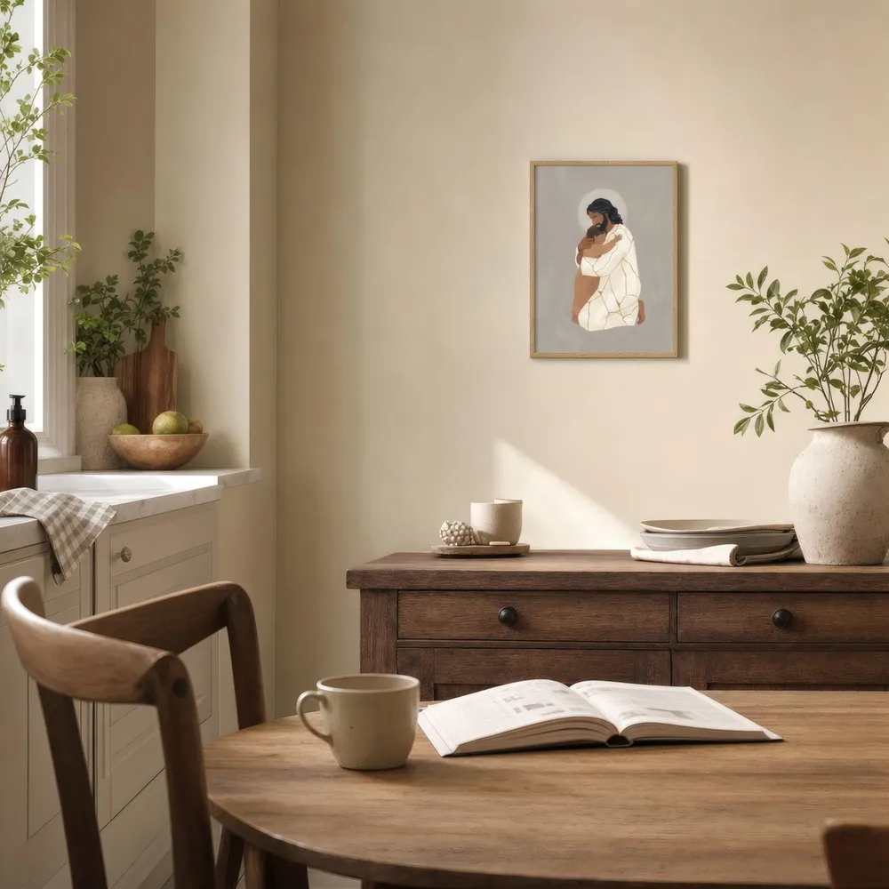 The Embrace: Styled room, from the listing. Frame not included