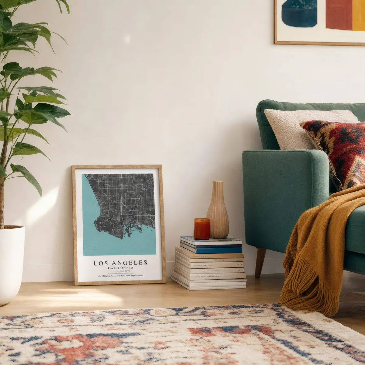 Los Angeles Map: In a public space, from the listing. Frame not included