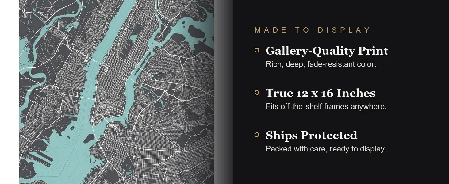 Made to display: gallery-quality print, true 12 x 16 inches, ships protected.