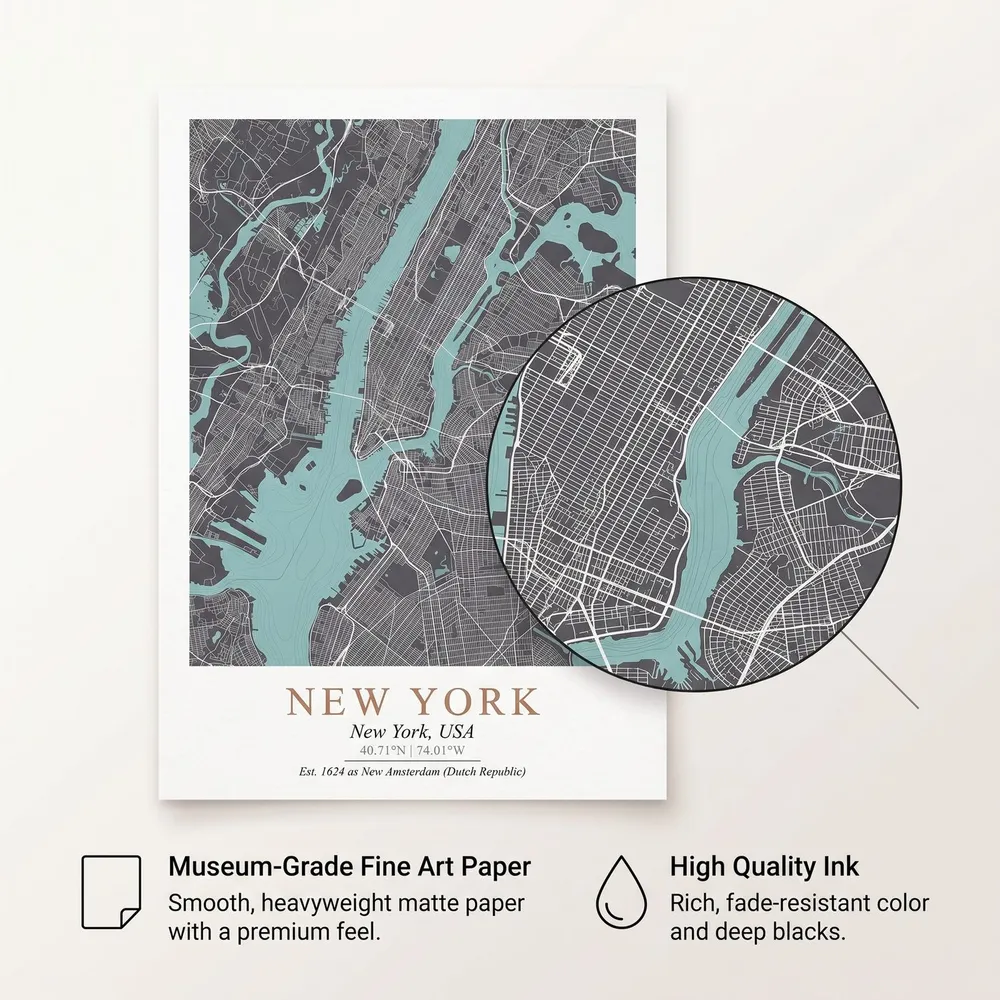 New York Map: Materials, from the listing
