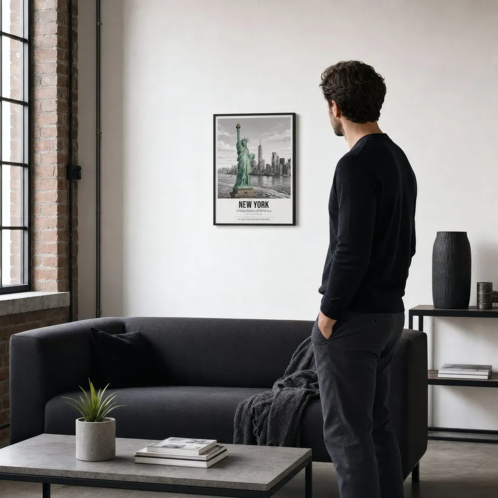 Liberty: Styled room, from the listing. Frame not included