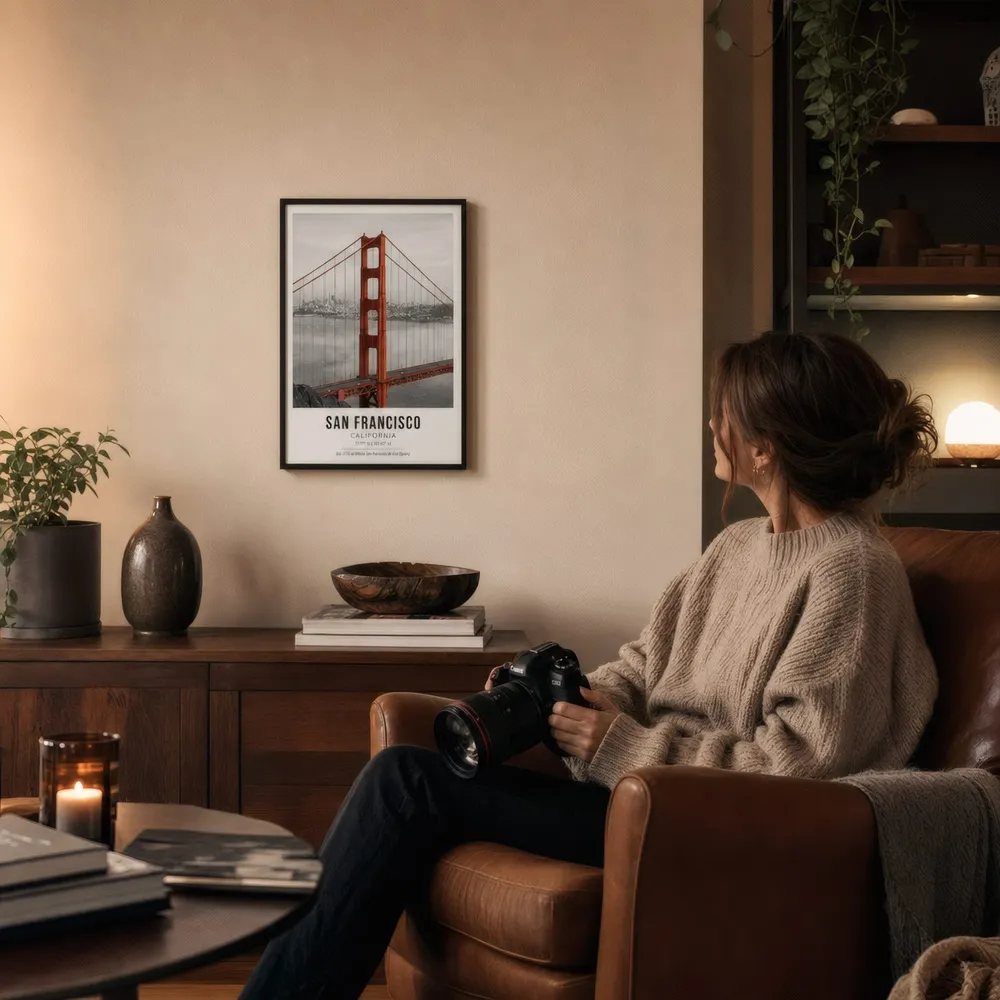 Golden Gate: Styled room, from the listing. Frame not included