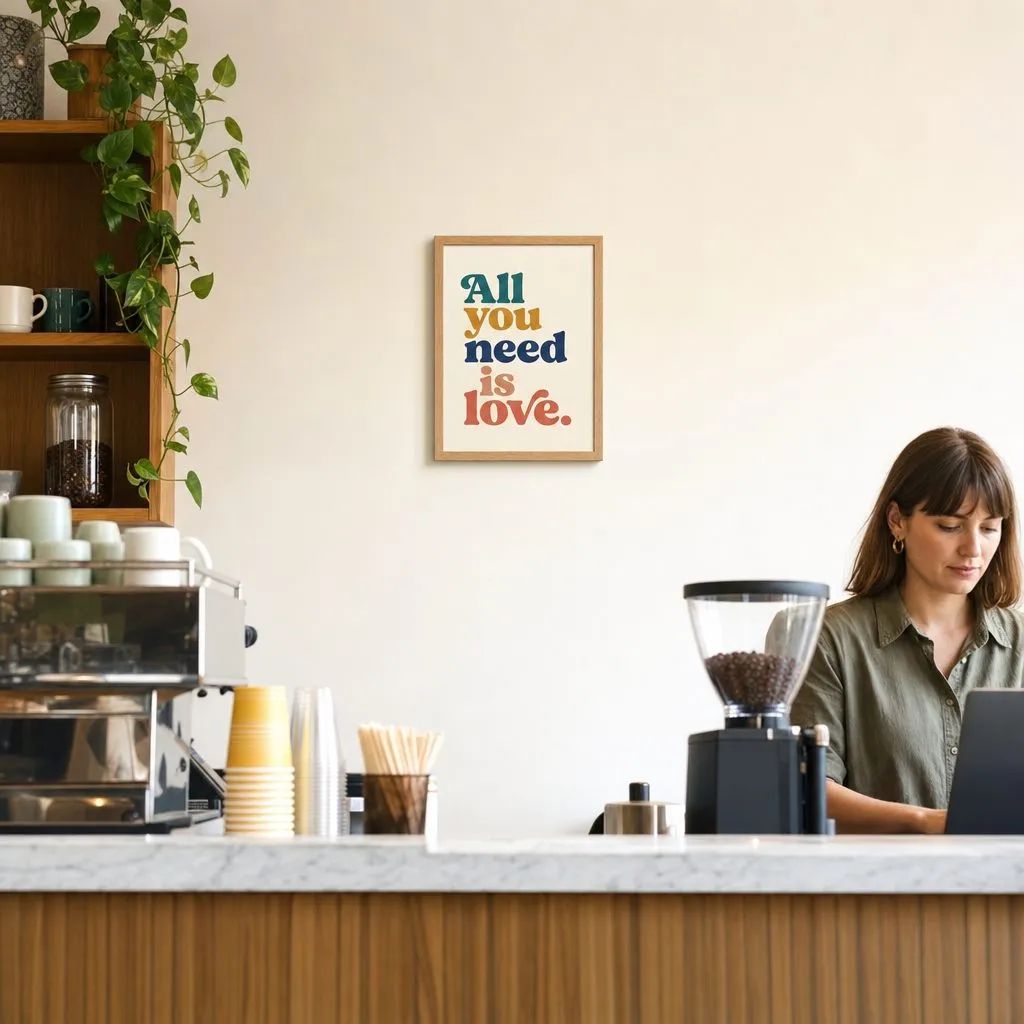 All You Need: In a public space, from the listing. Frame not included