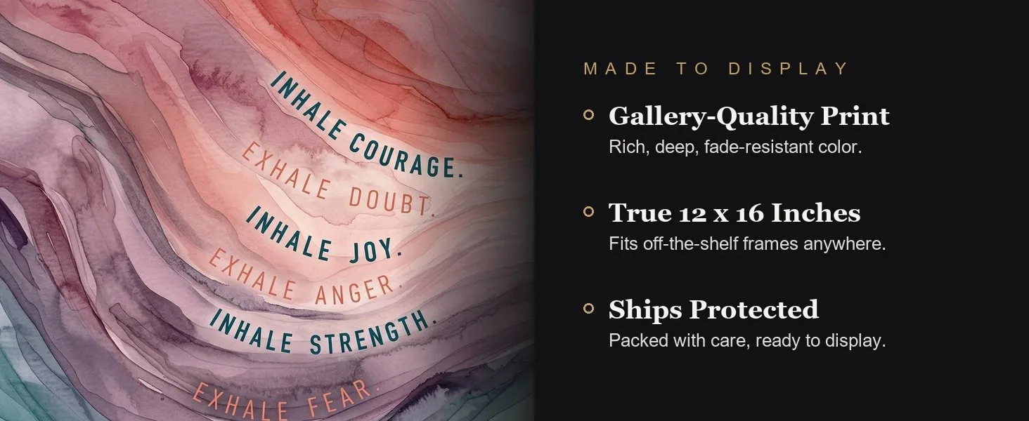 Made to display: gallery-quality print, true 12 x 16 inches, ships protected.