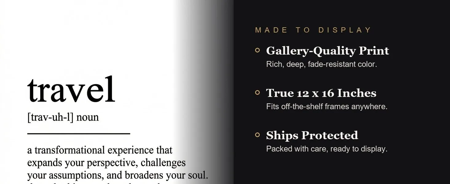 Made to display: gallery-quality print, true 12 x 16 inches, ships protected.