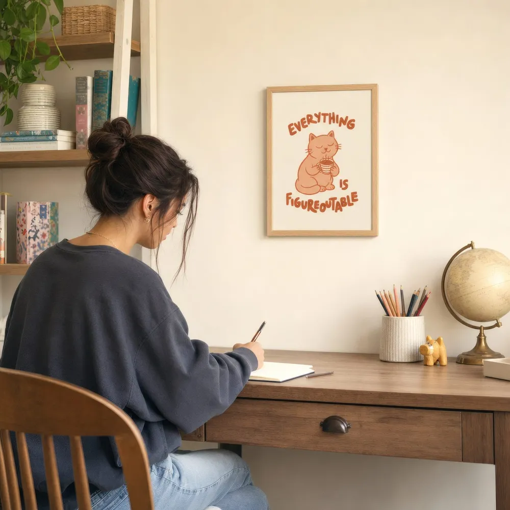 Figureoutable: Styled room, from the listing. Frame not included