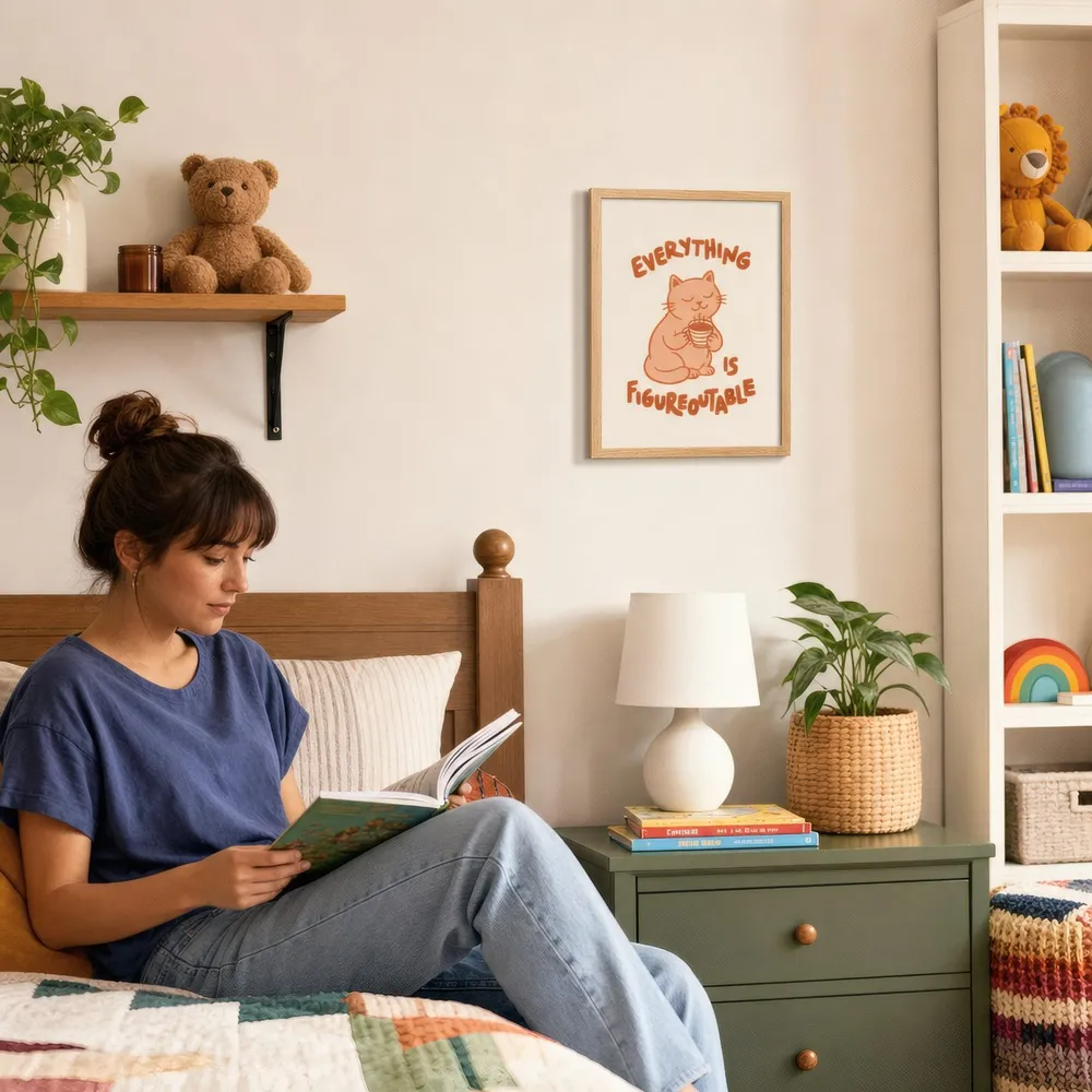 Figureoutable: Styled room, from the listing. Frame not included