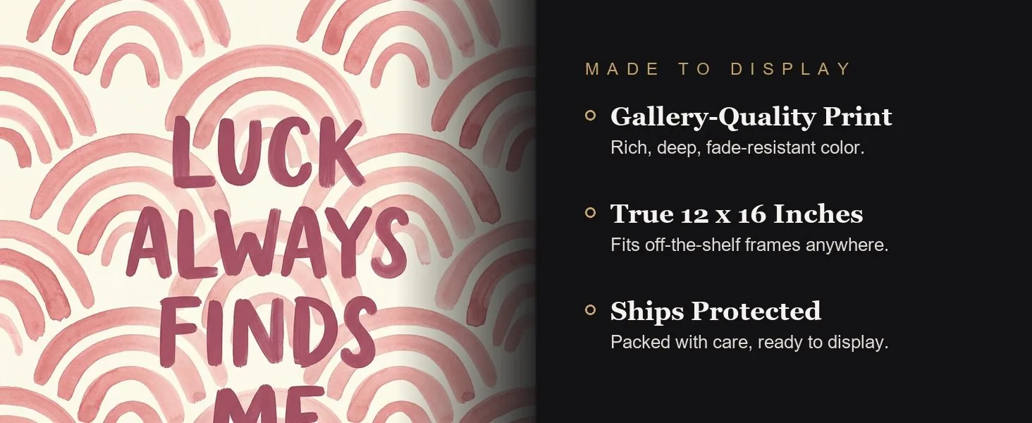 Made to display: gallery-quality print, true 12 x 16 inches, ships protected.