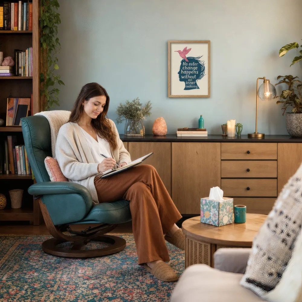 Inner Awakening: Styled room, from the listing. Frame not included