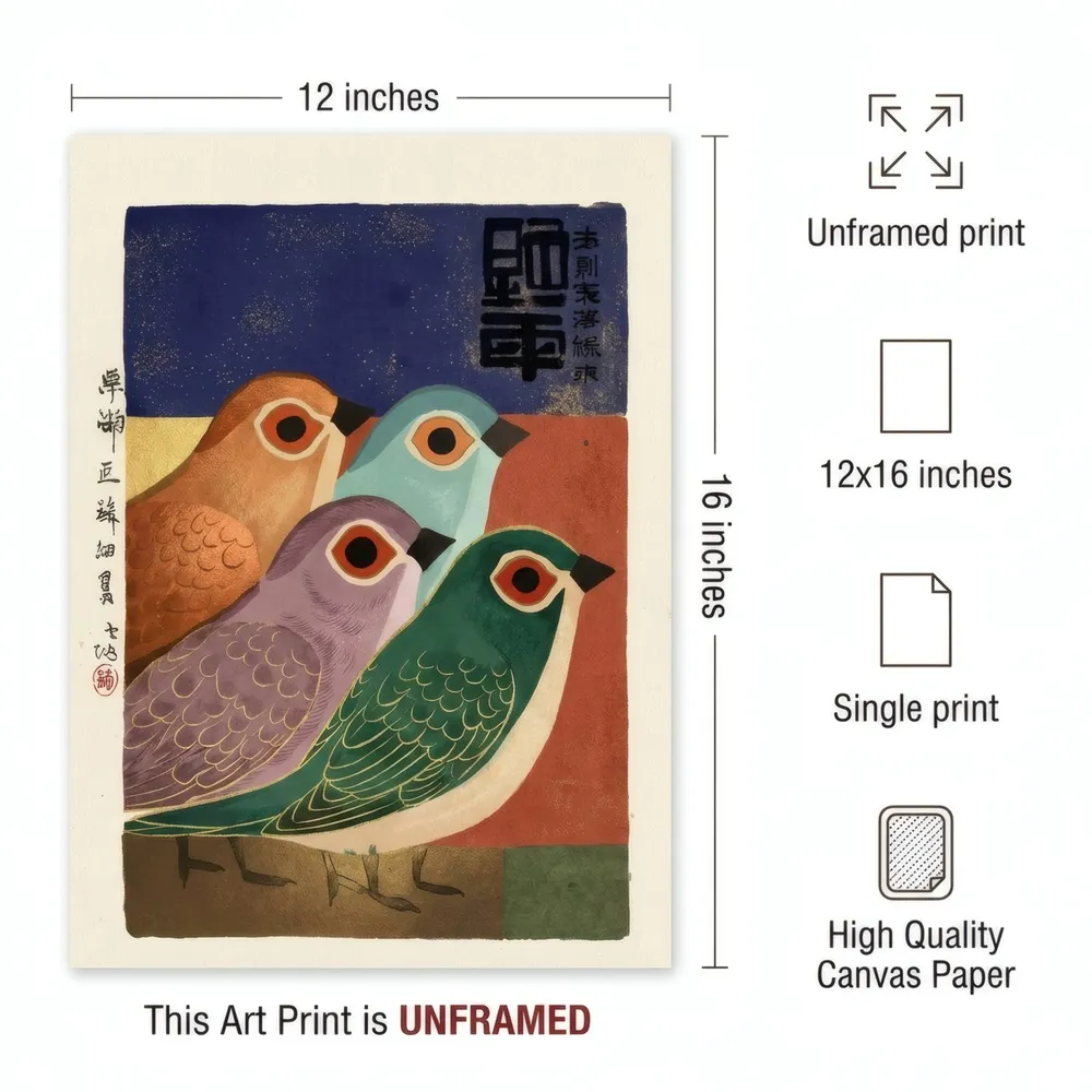 Three Birds: Art detail, from the listing
