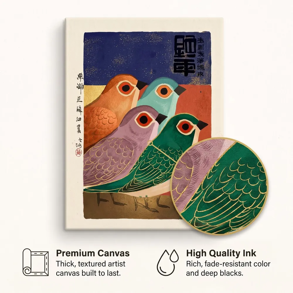 Three Birds: Materials, from the listing