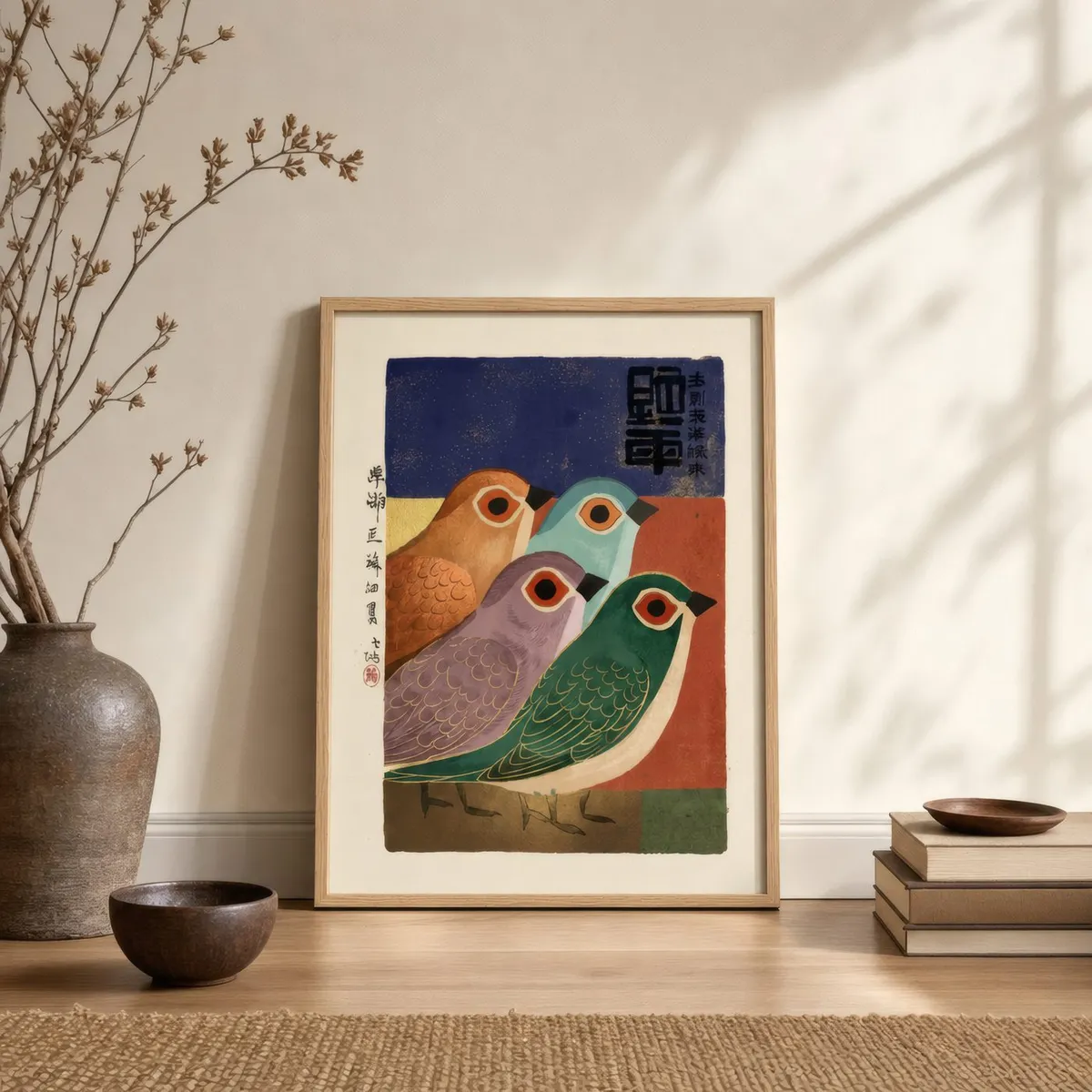 Three Birds: Styled room, from the listing. Frame not included