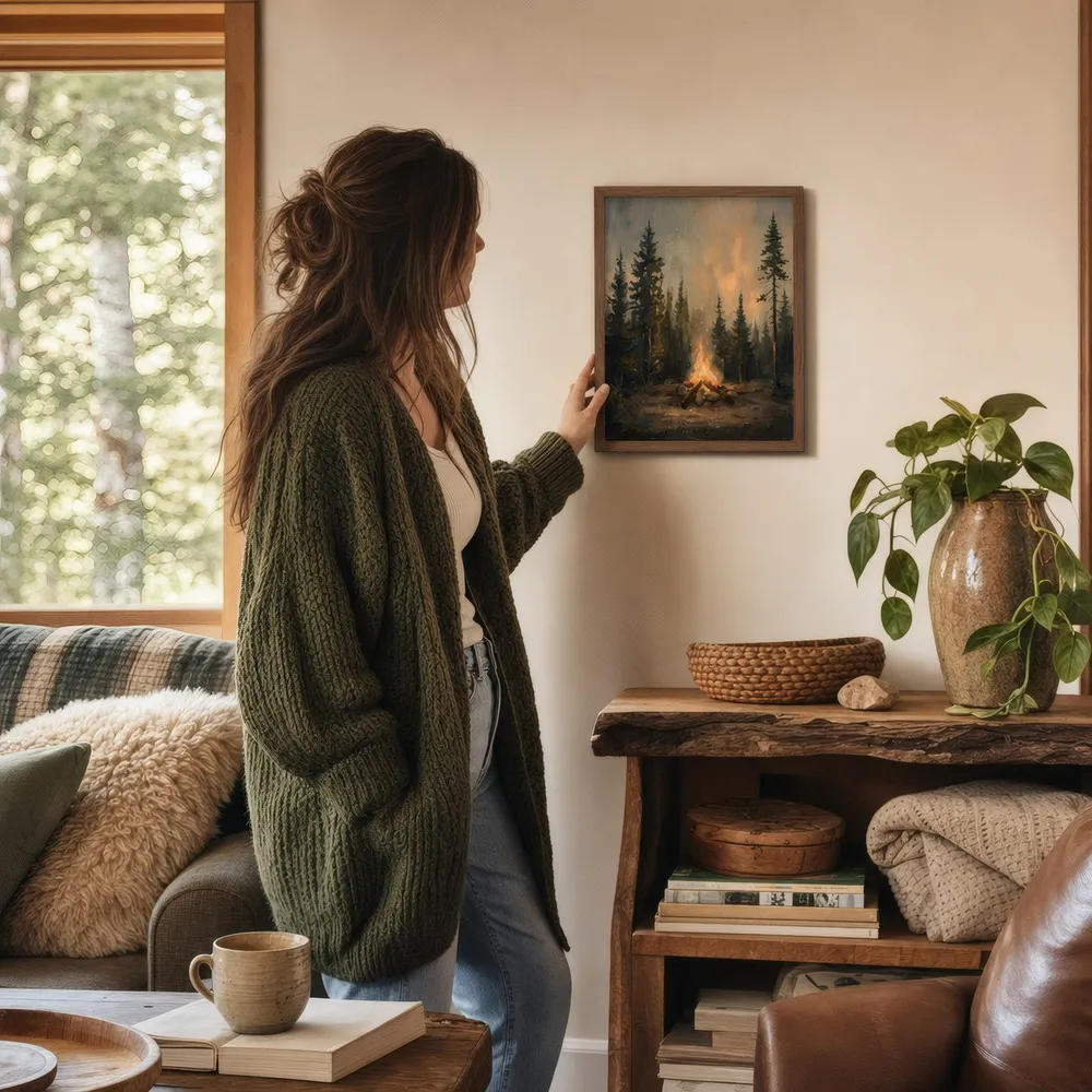 Camp Light: Styled room, from the listing. Frame not included