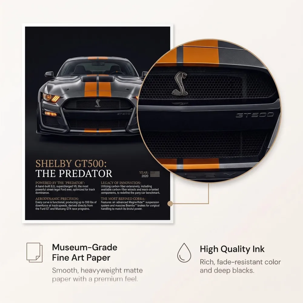 Muscle Car, Black and Orange: Materials, from the listing