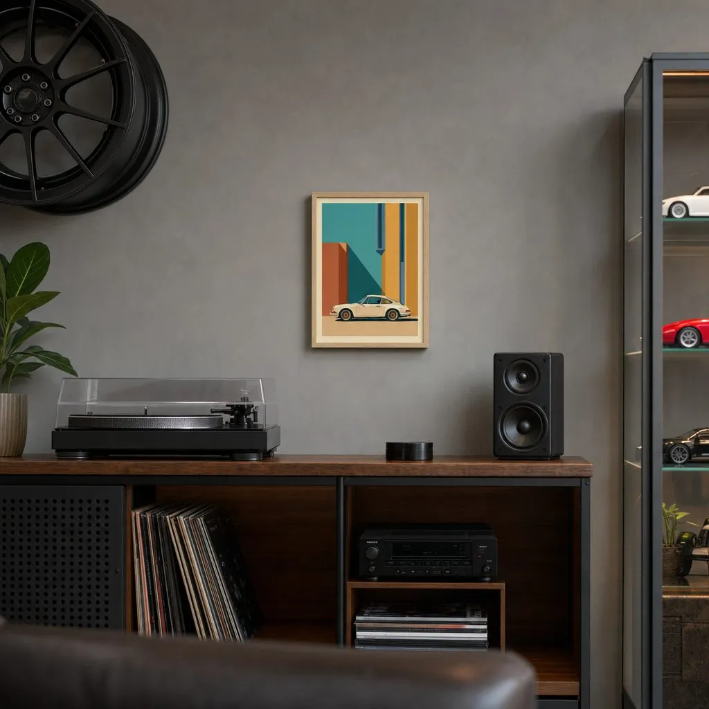 Coupe, Mid-Century: In a public space, from the listing. Frame not included