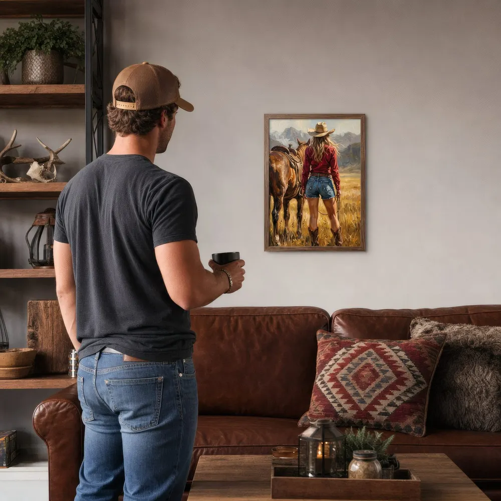 Cowgirl: Styled room, from the listing. Frame not included