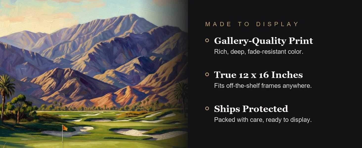 Made to display: gallery-quality print, true 12 x 16 inches, ships protected.