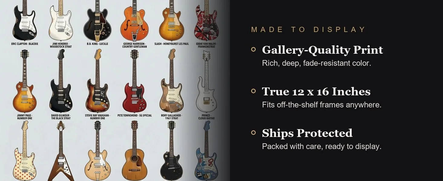 Made to display: gallery-quality print, true 12 x 16 inches, ships protected.