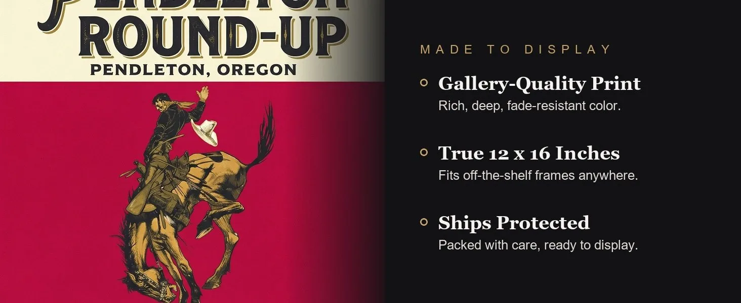 Made to display: gallery-quality print, true 12 x 16 inches, ships protected.
