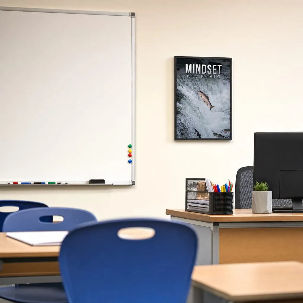 Mindset, Salmon: In a public space, from the listing. Frame not included