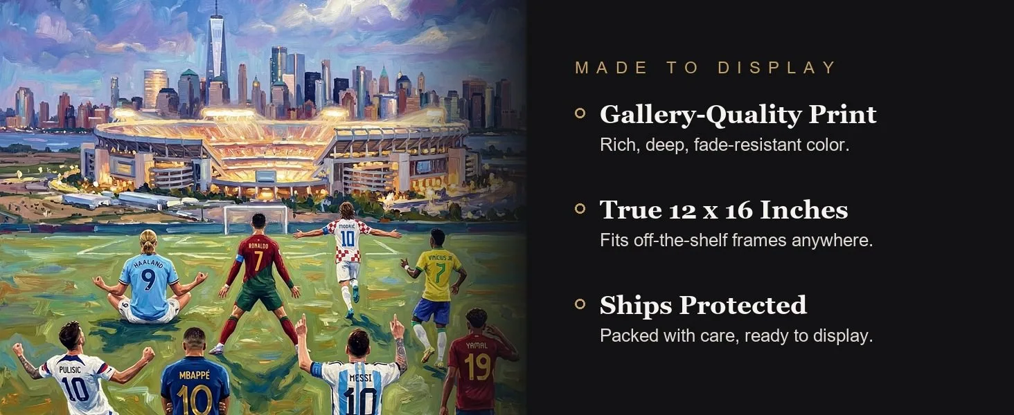 Made to display: gallery-quality print, true 12 x 16 inches, ships protected.